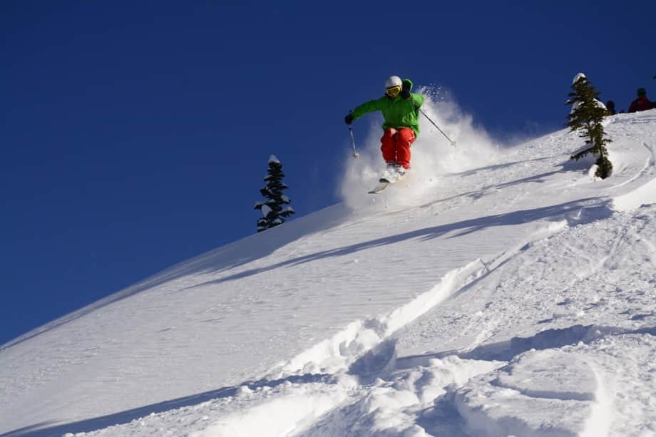 skier on mountain slope