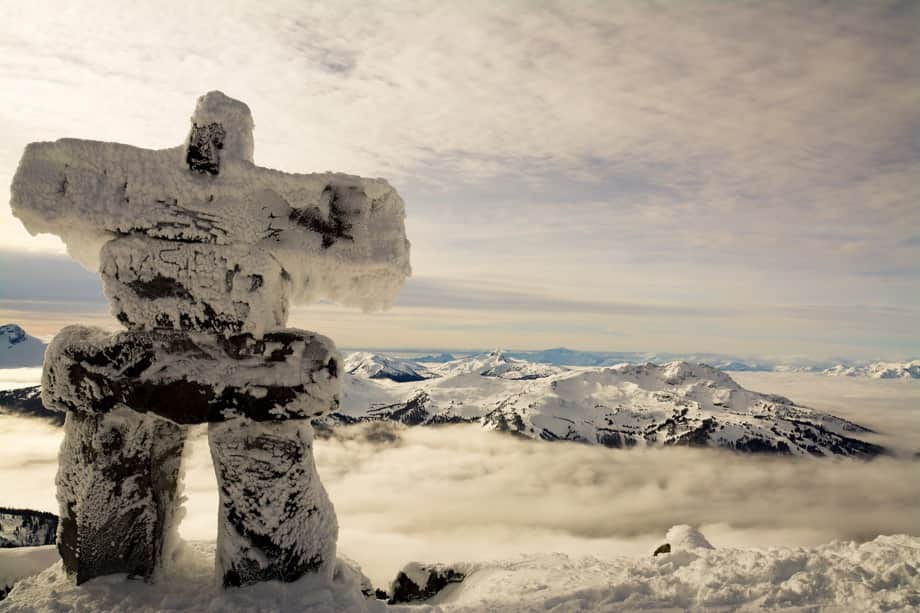 stimarkør på skibakken