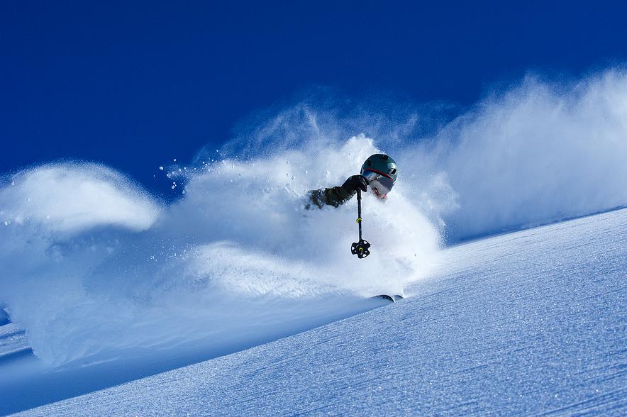 skier on 11 week instructor course in whistler