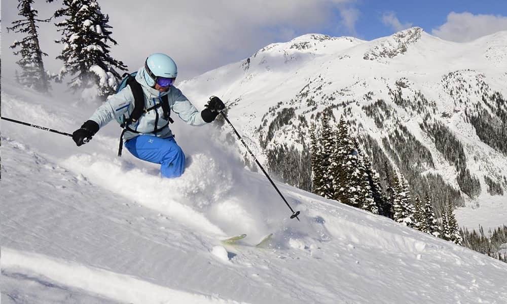 skier on whistler blackcomb