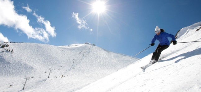 A Person Skiing