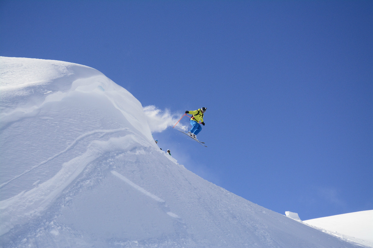 Epic-off-piste-ski-jump-in-Whistler-Canada