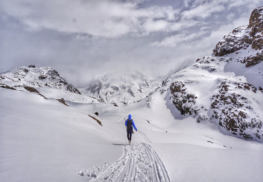 Mountain Snow Cloud Person