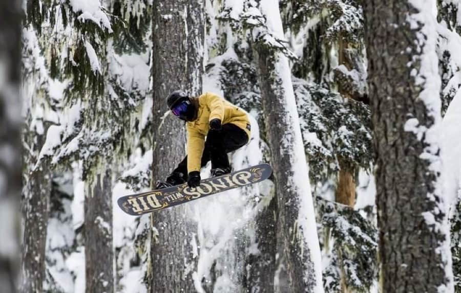 snowboarder jumping