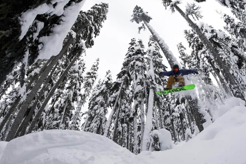 snowboarder doing trick