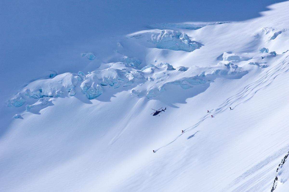 Heli-skiing